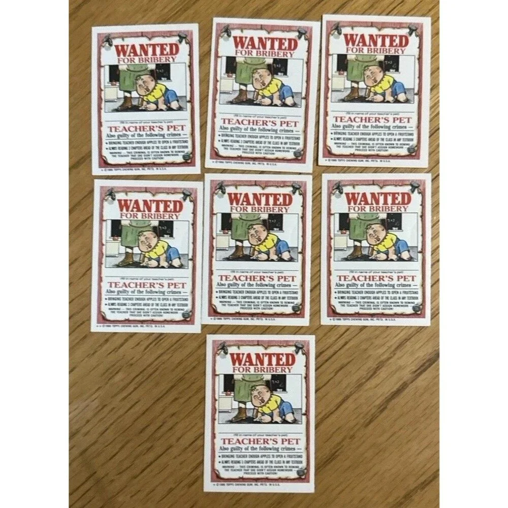 Smelly Sally Fishy Phyllis 1986 Topps Garbage Pail Kids OS3 Lot 7 Cards